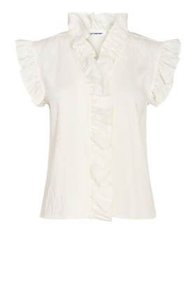 Co'Couture |Viscose blouse met ruches Sueda | wit