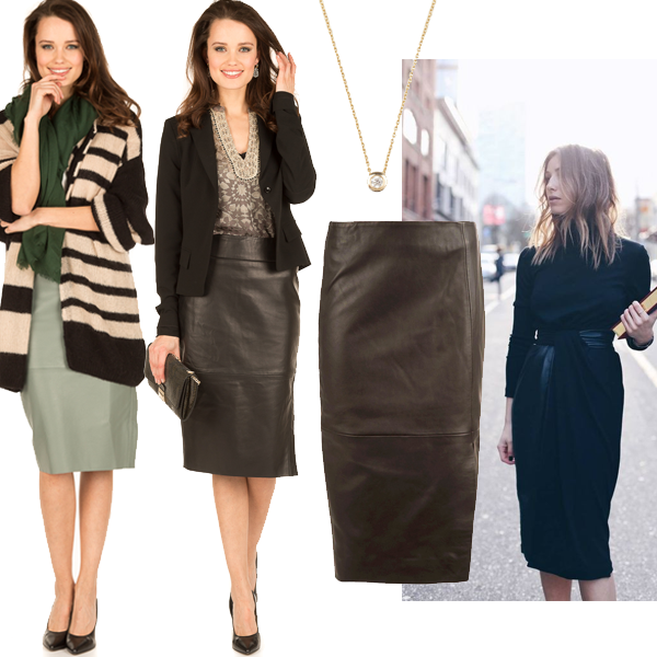 15 Ideas To Style A Leather Skirt For Work - Styleoholic