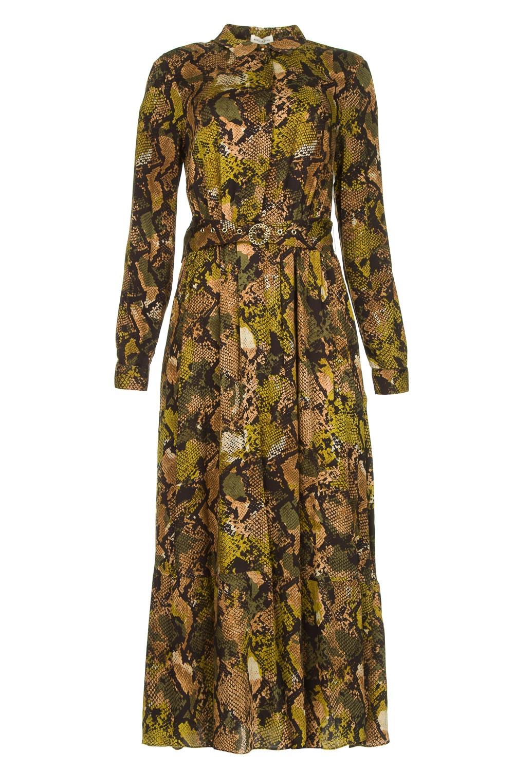 Kocca Maxi-jurk met print Jervase groen
