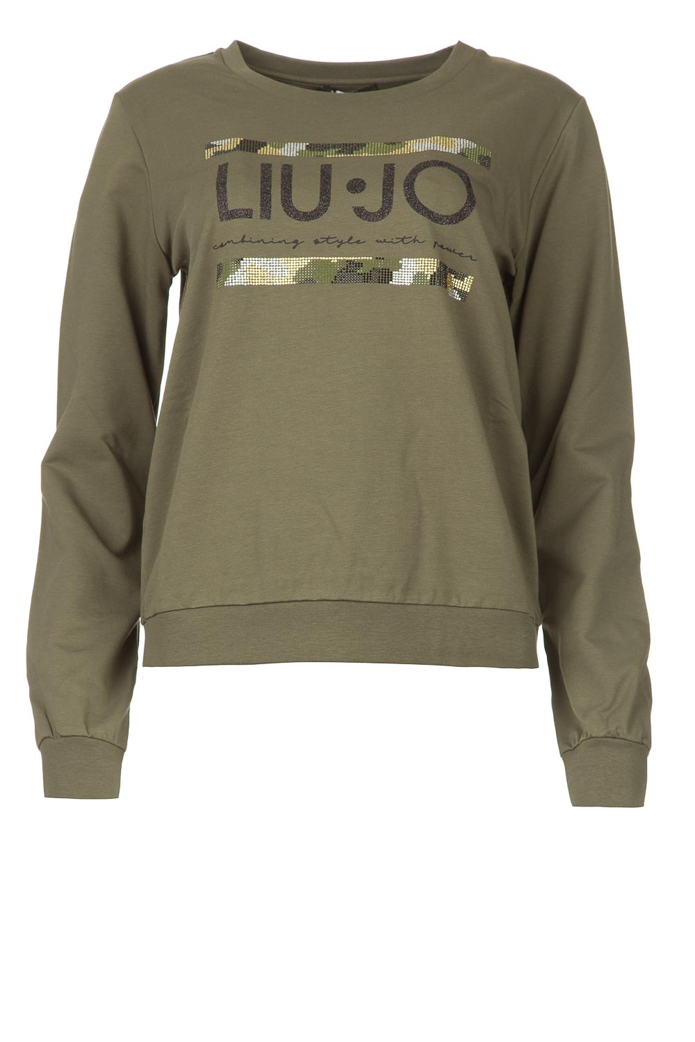 buitenste Wanneer Voorbijgaand Sweater met logo Seva | groen | Liu Jo Easywear | Little Soho