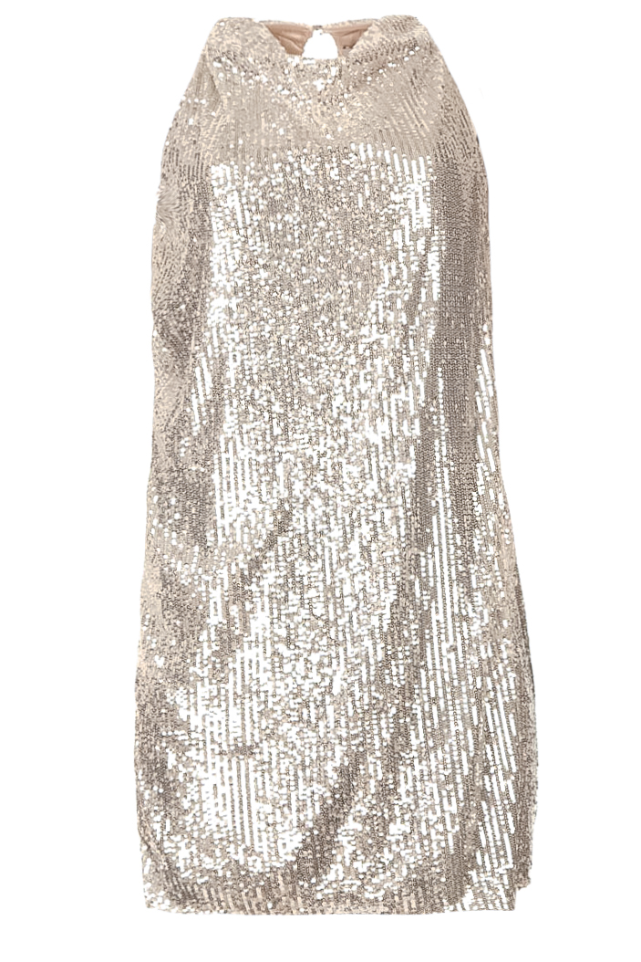 George Stevenson Vrijwel Kustlijn Pailletten jurk Allure | zilver... | Dante 6 | Little Soho