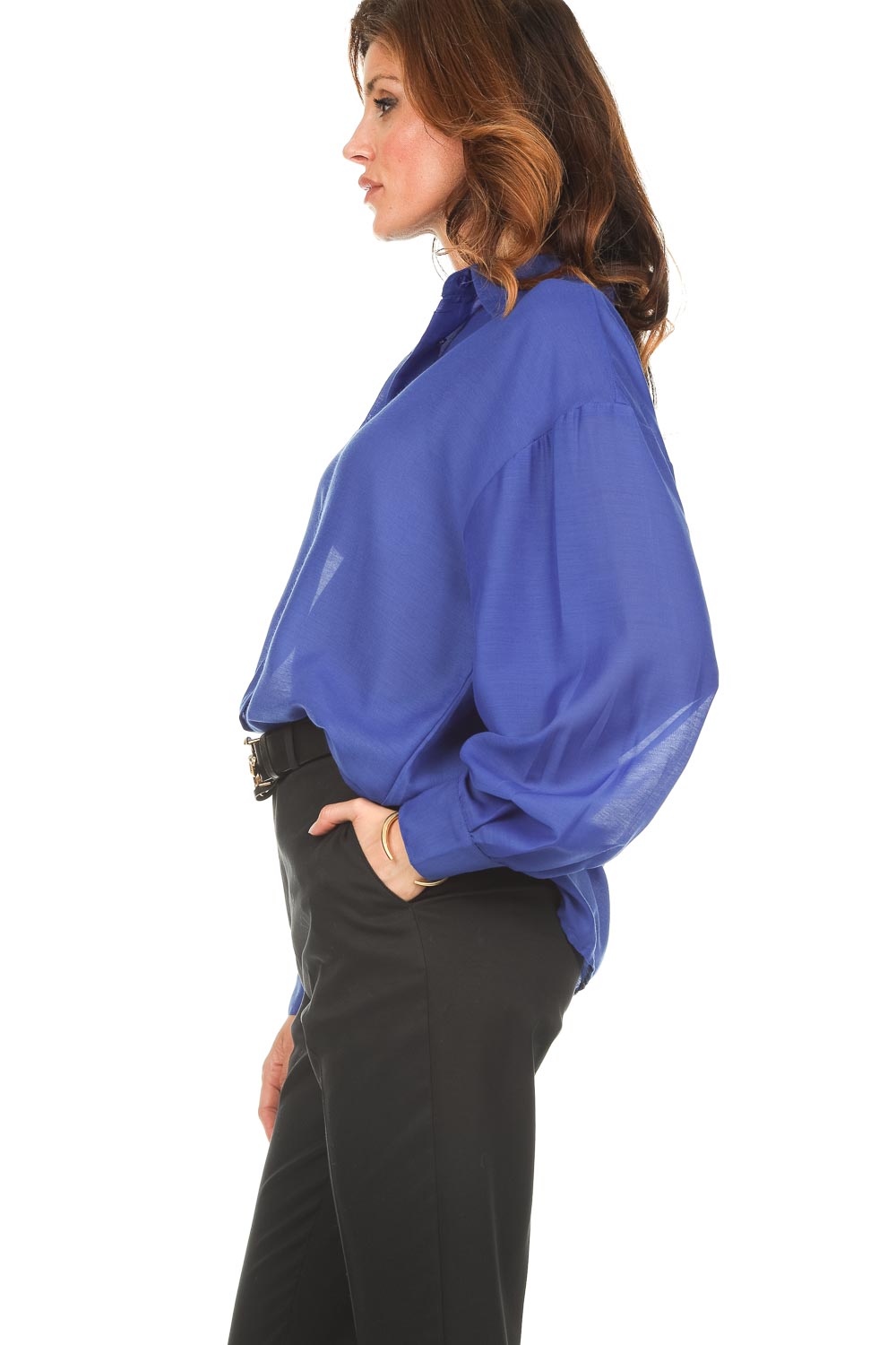 Transparant blouse Nola | blue... | Lollys Laundry | Little Soho