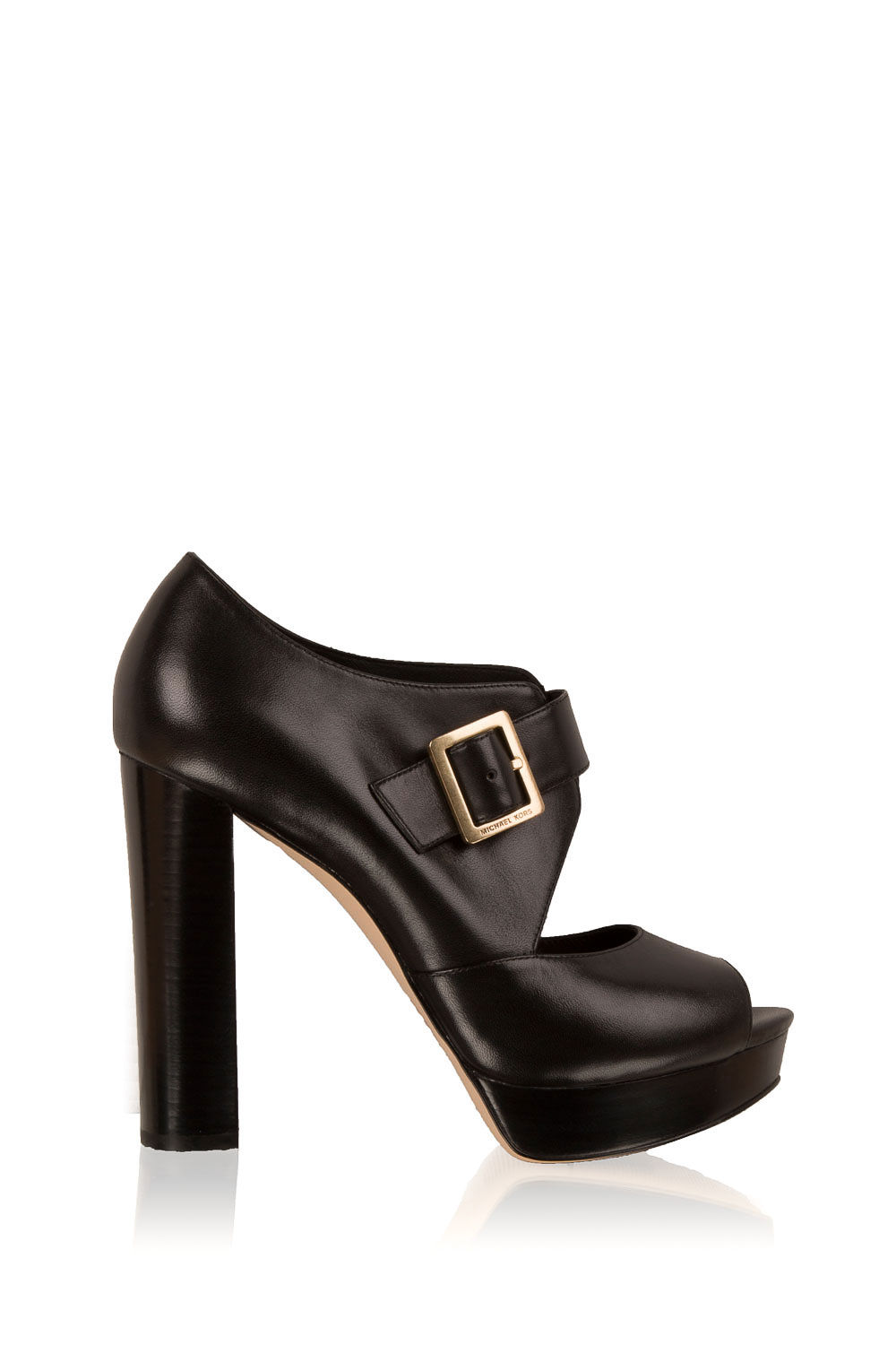 Leather platform sandals Eleni | black 