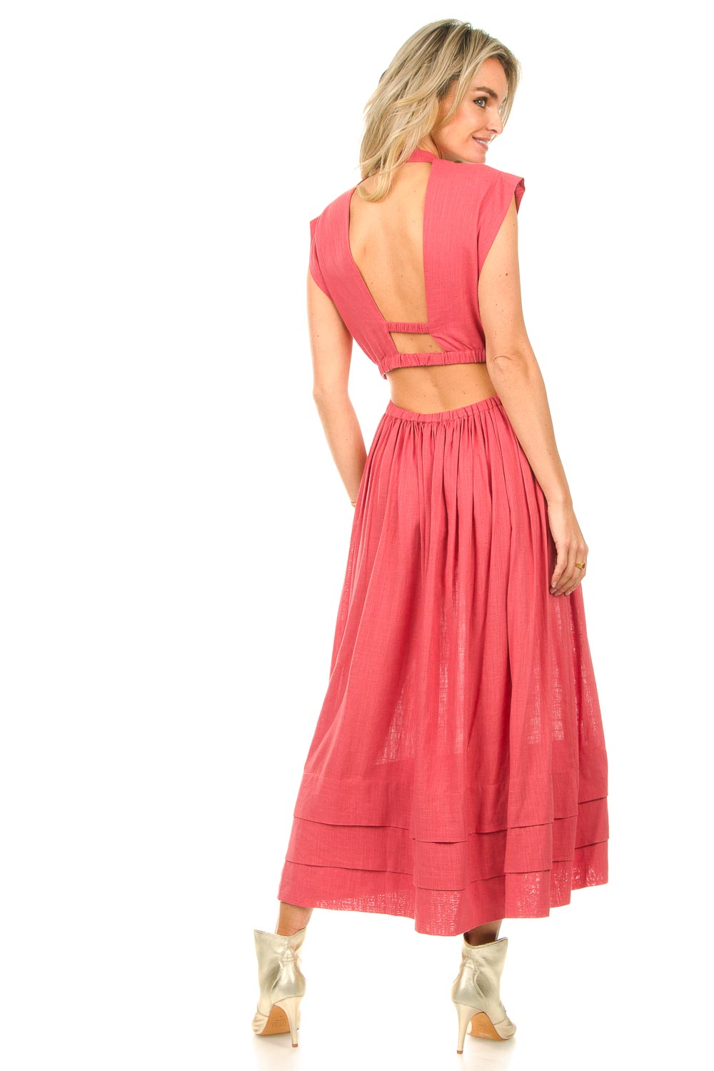 Bangladesh heel ui Open rug jurk Comba | roze... | Suncoo | Little Soho