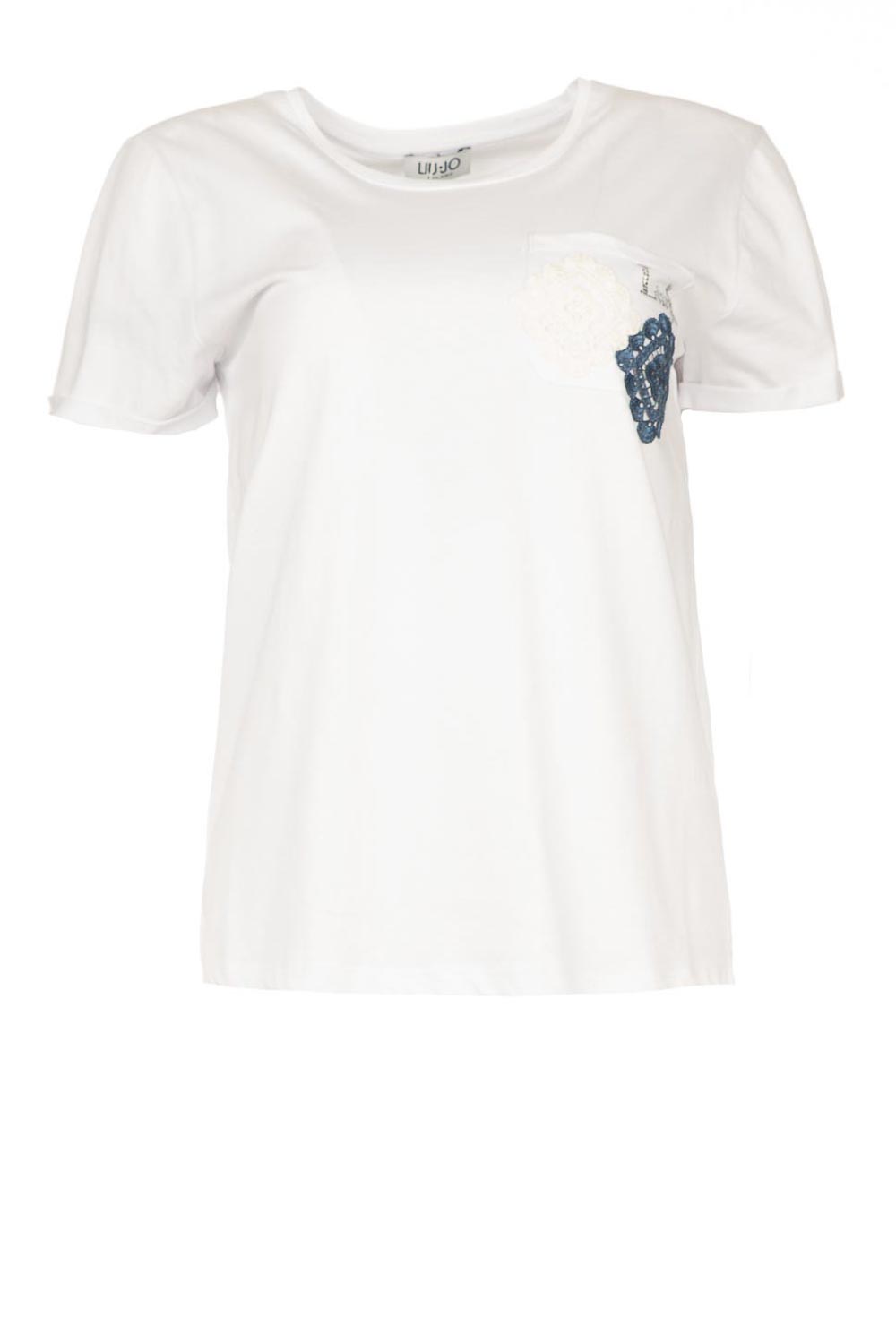 Liu Jo T-shirt met borduursels Kula wit