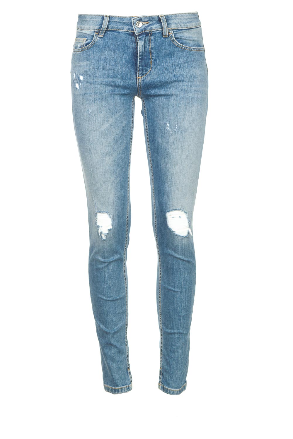 verjaardag ontvangen antiek Skinny jeans met gescheurde details Lianne L30 | blauw... | Liu Jo Denim |  Little Soho