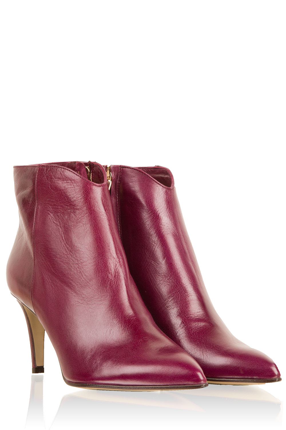little burgundy ankle boots