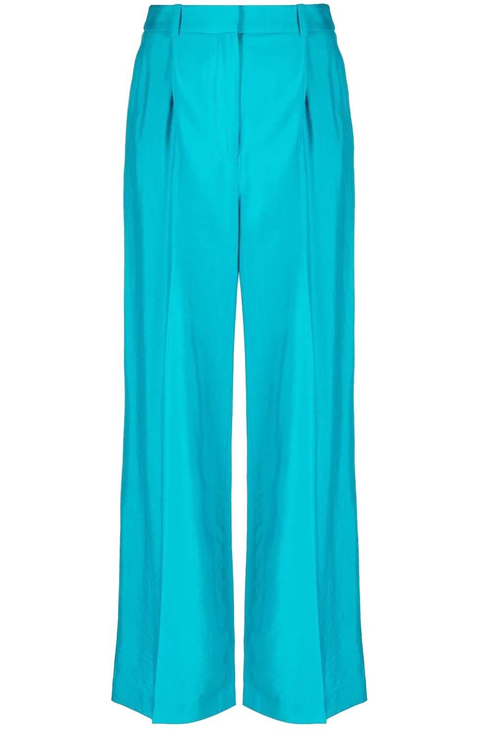 BA&SH Dubbele bandplooi pantalon Healy turquoise