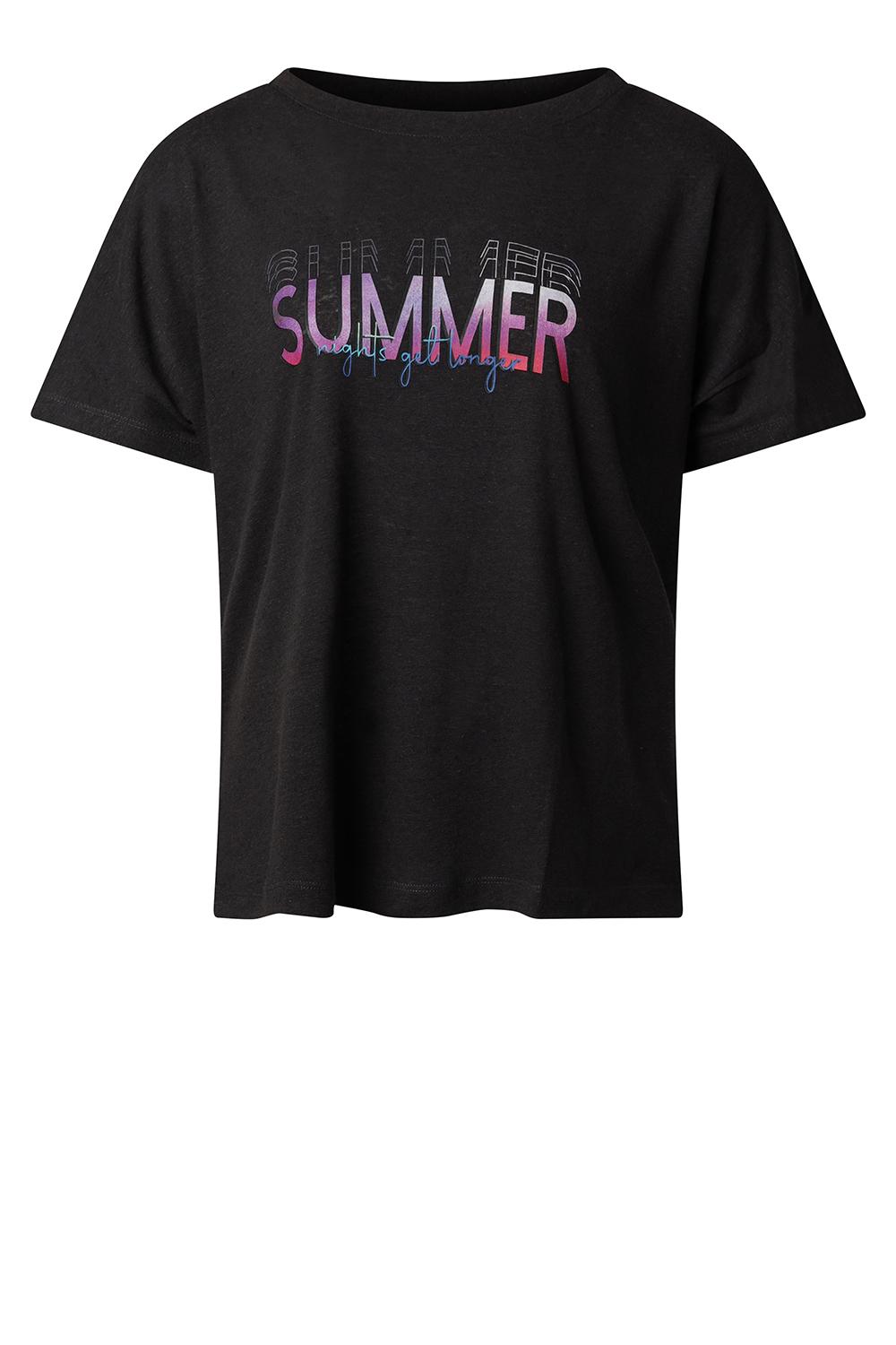Prime werkelijk analogie T-shirt met print Marki | zwart | Suncoo | Little Soho