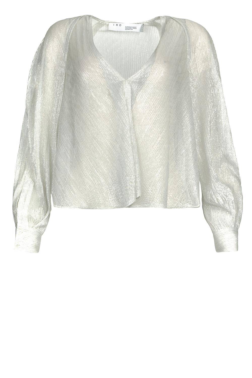 toonhoogte Leeuw boog Transparante blouse met lurex Noumea | zilver... | IRO | Little Soho