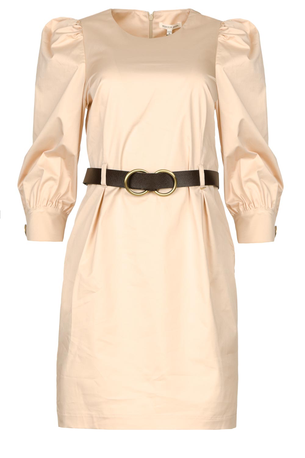 kapsel Inzichtelijk minimum Katoenen jurk met ceintuur Amir | beige... | Kocca | Little Soho