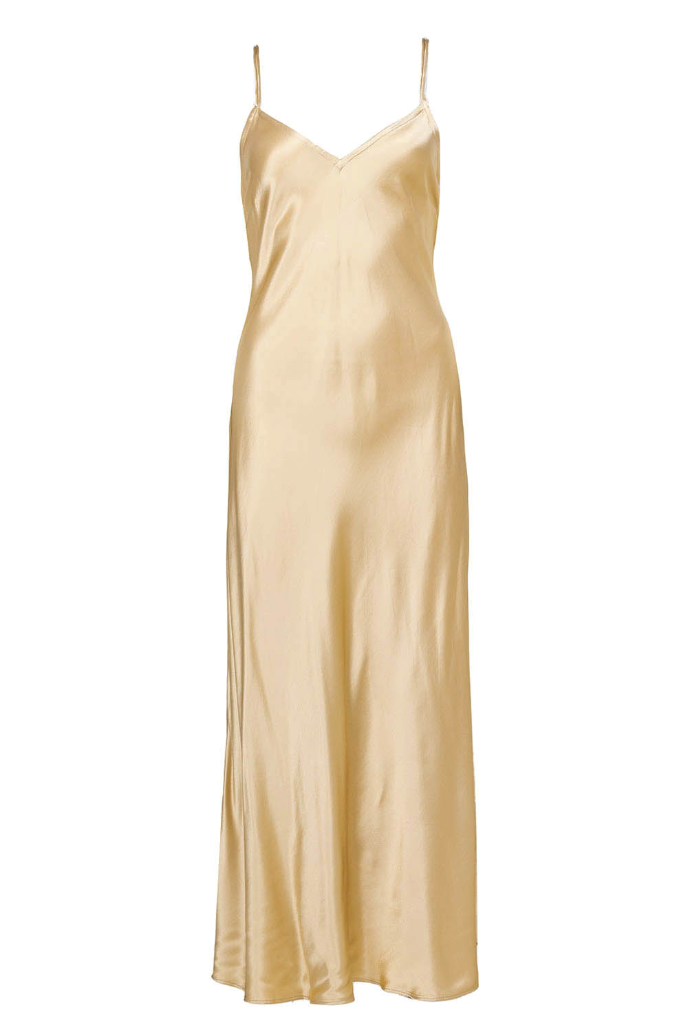 Greek Archaic Kori Satijnen jurk Zena goud