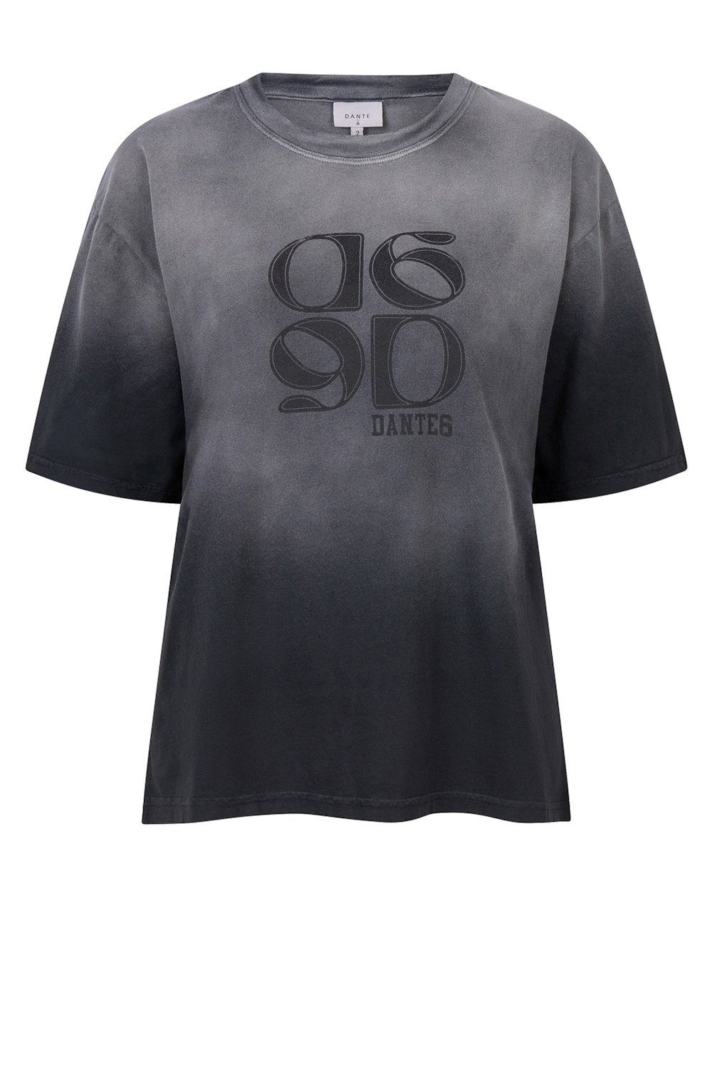 Dante 6 Verwassen t-shirt met logo Asthon zwart