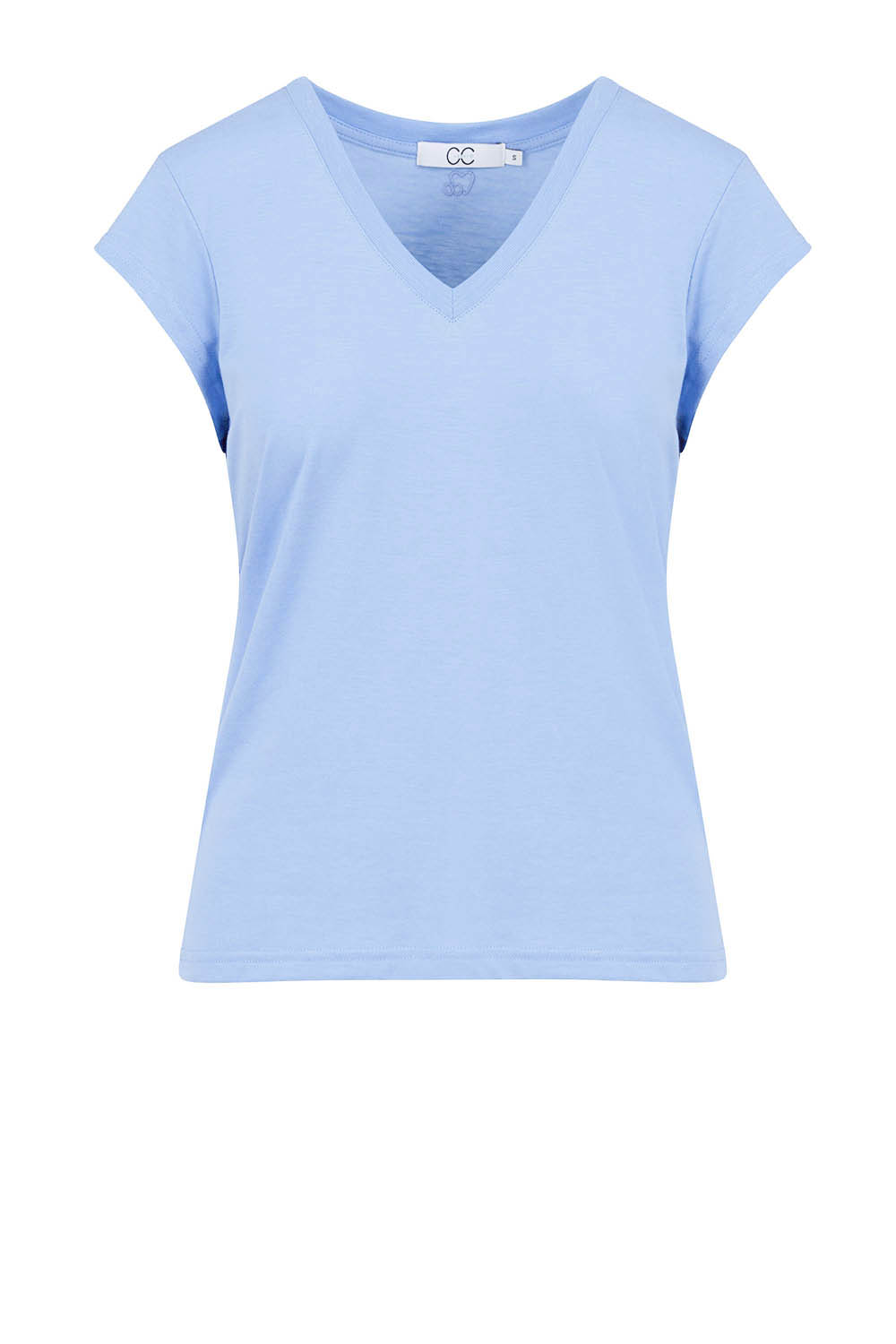 CC HEART Dames Tops & T-shirts Basic V-neck T-shirt Blauw