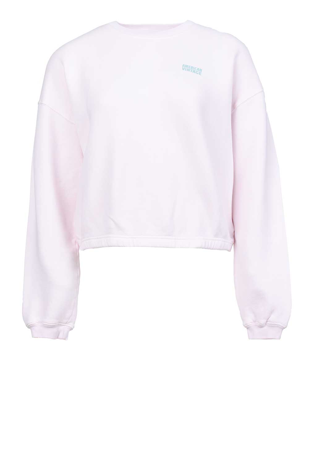 American vintage Zacht Cropped Sweatshirt Izubird Izu03A Pink Dames