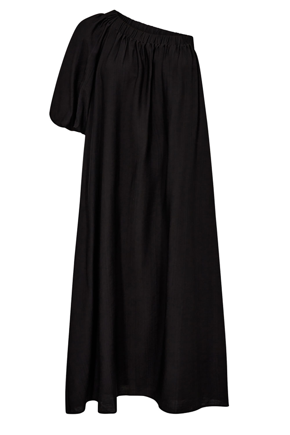Co'Couture Viscose mix asymmetrische jurk Hera zwart
