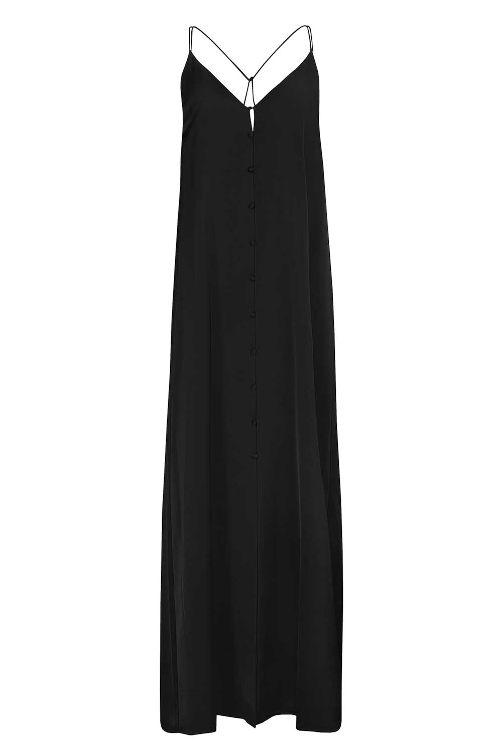 Dante 6 Satijnen maxi-jurk Loan zwart