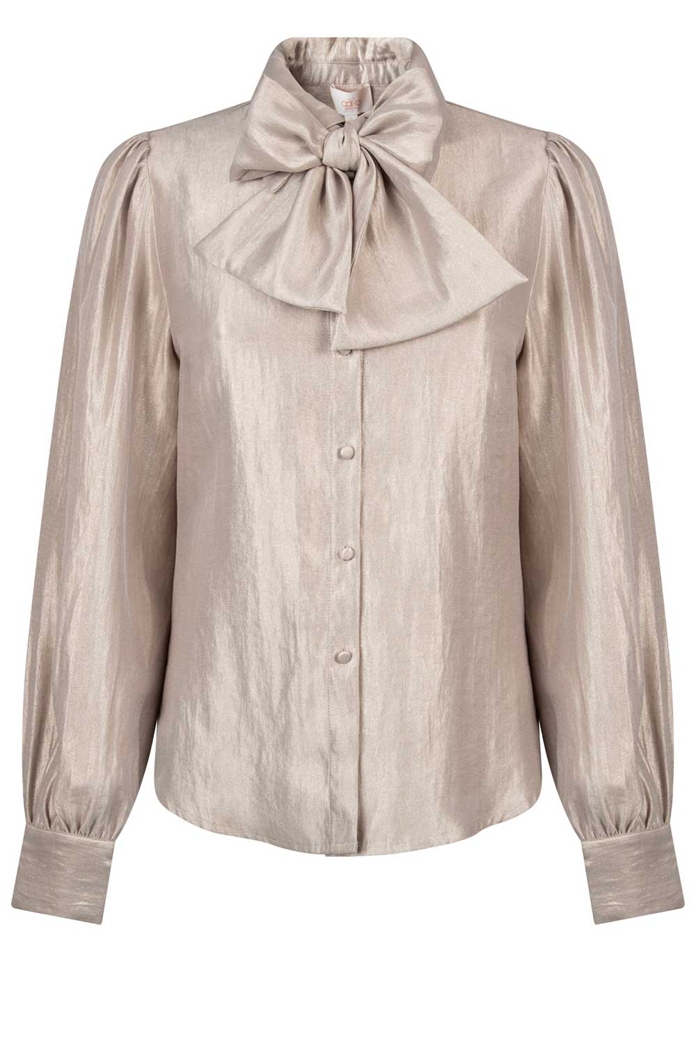 Aaiko Blouse lange mouw Veronne TIE Shimm Beige Dames